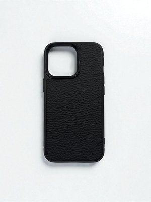 Чохол для iPhone з натуральної італійської шкіри флотар чорний SO-011 фото
