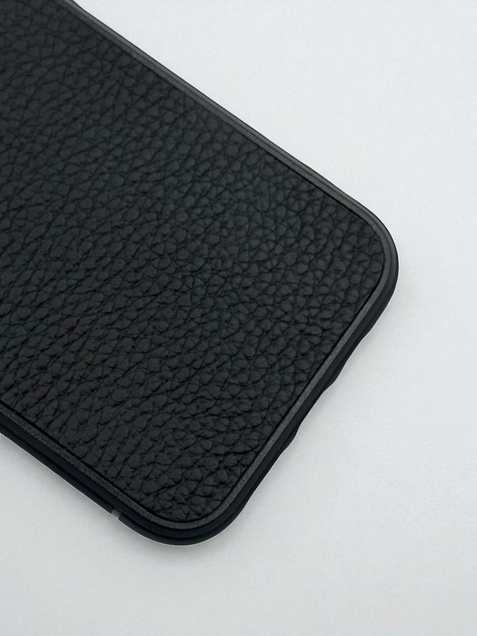 Чехол для iPhone из натуральной итальянской кожи флотар черный SO-011 фото