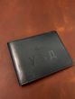 Обложка на удостоверение УБД из натуральной гладкой кожи черная