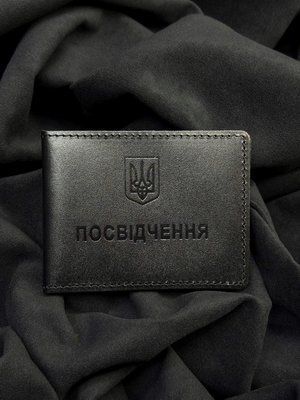 Обложка на удостоверение (черный) SR029 фото