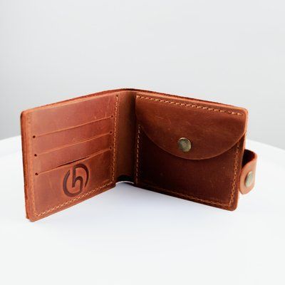 Гаманець чоловічий Skill із натуральної шкіри з тисненням під крокодила коричневий SH118 фото
